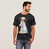 Ik hou van mam Tattoo Shih Tzu Mam Hondenliefhebbe T-shirt (Voorkant volledig)