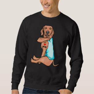 Ik hou van mam Tattoo vizsla mam hond vrouwen Trui