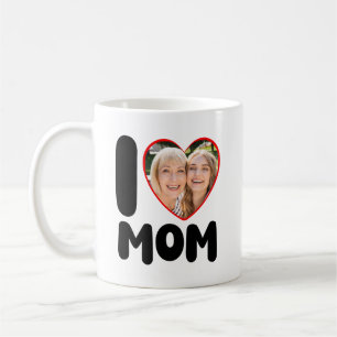 Ik hou van mama aangepaste foto Moederdag Koffiemok