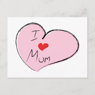Ik hou van mama briefkaart