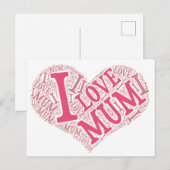 Ik hou van mama briefkaart (Voorkant / Achterkant)