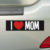 Ik hou van mama bumpersticker (Op auto)