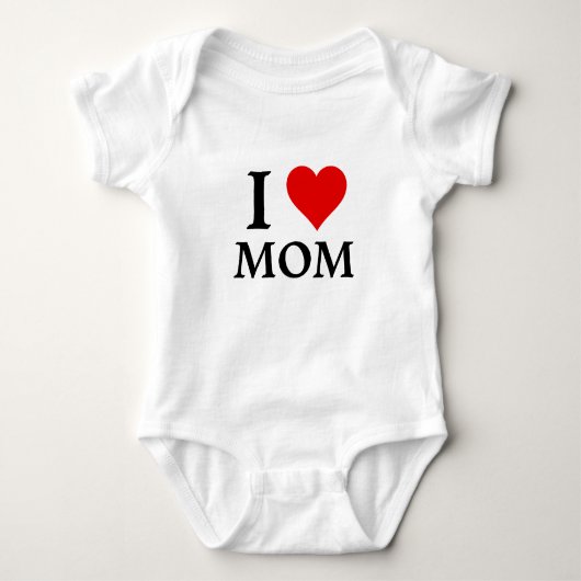 Ik hou van mama Custom Red Heart Romper (Voorkant)