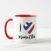 Ik hou van mama Ellen met Nederlandse vlag