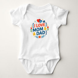 Ik hou van mama en papa (cadeau voor pasgeboren ba romper