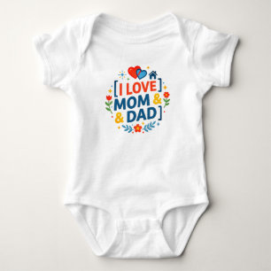 Ik hou van mama en papa (cadeau voor pasgeboren ba romper