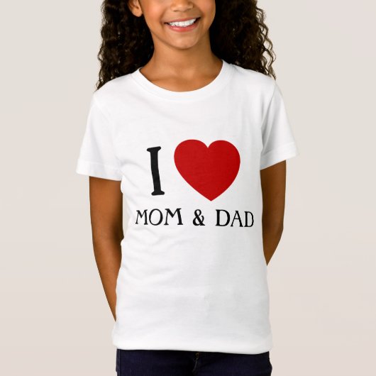 Ik hou van mama en papa | Kinderen en Baby T-shirt (Voorkant)