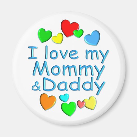 Ik hou van mama en papa magneet (Voorkant)