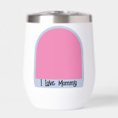 Ik hou van mama familie foto waterfles (Voorkant)