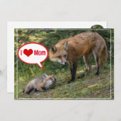 Ik hou van mama, hart en tekst feestdagenkaart (Voorkant / Achterkant)