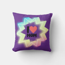 Ik hou van mama kleurrijke neon ster