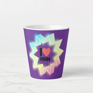 Ik hou van mama kleurrijke neon ster latte mok