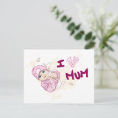Ik hou van mama - Meisje Briefkaart (Staand voorkant)