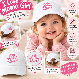Ik hou van mama meisje roze baby meisje hoed – Sch Trucker Pet