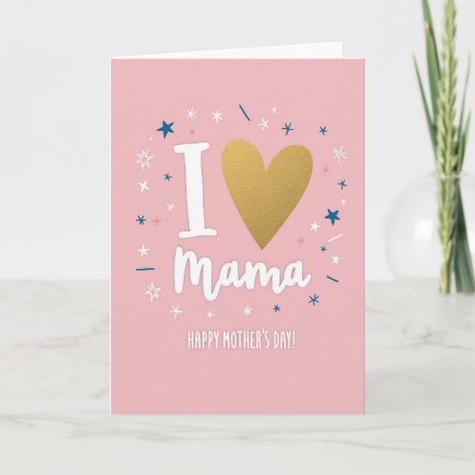 Ik hou van Mama Moederdag kaart (Voorkant)