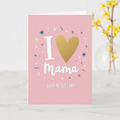 Ik hou van Mama Moederdag kaart (Gele Bloem)