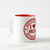 Ik hou van mama - Moederdag tweetone Mok van 11 oz (Voorkant links)