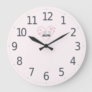 Ik hou van mama Moederdag   Wandklok