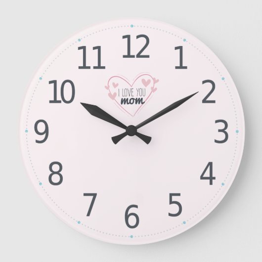 Ik hou van mama Moederdag | Wandklok (Voorkant)