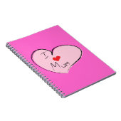 Ik hou van mama notitieboek (Rechterzijde)