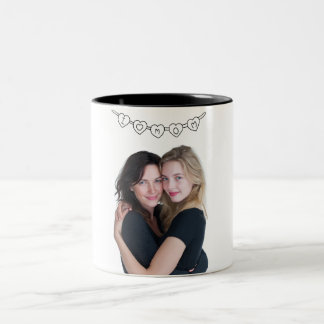 Ik hou van mama | Op maat gemaakte Moederdag cadea Tweekleurige Koffiemok
