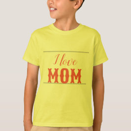 Ik hou van mama oranje geel kinder jongen t-shirt