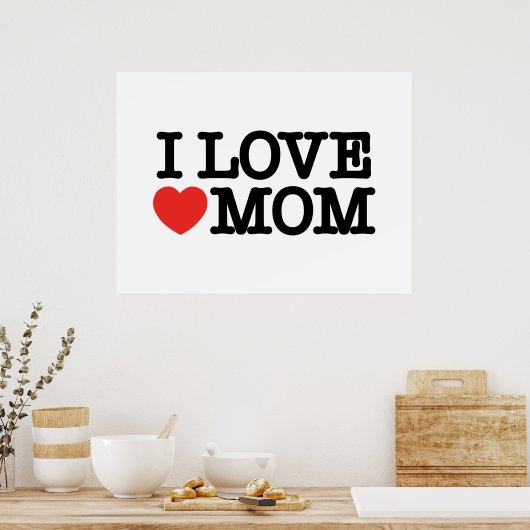 Ik hou van mama poster (Keuken)
