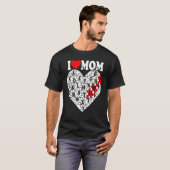 Ik hou van mama Redhart Word Search Valentijnsdag  T-shirt (Voorkant volledig)