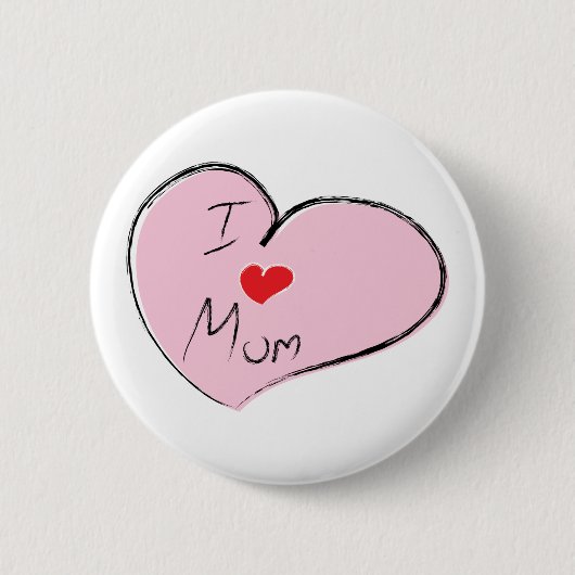Ik hou van mama ronde button 5,7 cm (Voorkant)