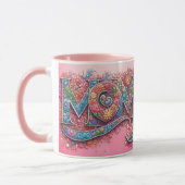 Ik hou van mama roze Mok (Links)