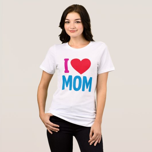 IK HOU VAN MAMA-SHIRT Tri-Blend SHIRT (Voorkant volledig)