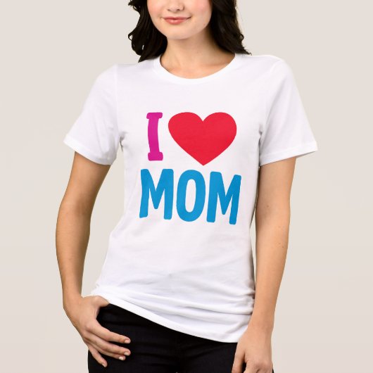 IK HOU VAN MAMA-SHIRT Tri-Blend SHIRT (Voorkant)