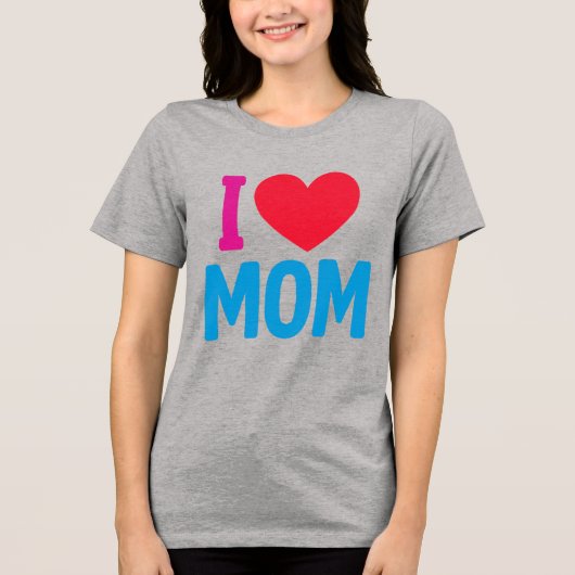 IK HOU VAN MAMA-SHIRT Tri-Blend SHIRT (Voorkant)