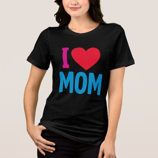IK HOU VAN MAMA-SHIRT Tri-Blend SHIRT (Voorkant)