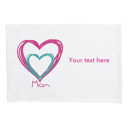 " Ik hou van mama" Single Pillowcase, standaardfor Kussensloop (Voorkant)