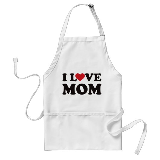 Ik hou van mama standaard schort (Voorkant)