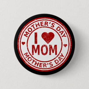 Ik hou van mama Std, 2¼ Inch Round Button
