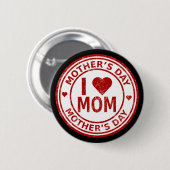 Ik hou van mama Std, 2¼ Inch Round Button (Voorkant /achterkant)