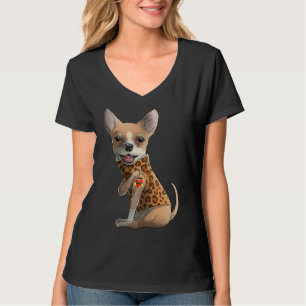 Ik hou van mama Tattoo Chihuahua mama moederdag T-shirt