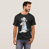 Ik hou van mama Tattoo Dalmatische mama hond vrouw T-shirt (Voorkant volledig)