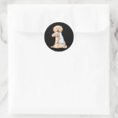 Ik hou van mama Tattoo Poodle Ma Hondenliefhebber  Ronde Sticker (Tas)
