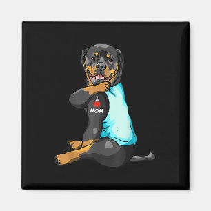 Ik hou van mama Tattoo Rottweiler Mam Hondenliefhe Magneet