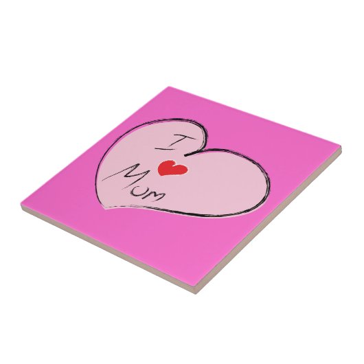 Ik hou van mama tegeltje (Zijkant)