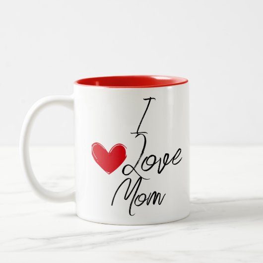 Ik hou van mama tweekleurige koffiemok (Links)