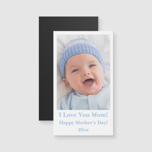 Ik hou van mama Typografie Datum Fotomoederdag (Voorkant / Achterkant)