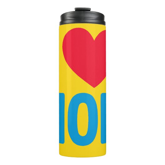 "IK HOU VAN MAMA" WATERFLES THERMOSBEKER (Voorkant)