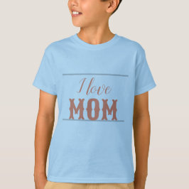 Ik hou van mama zalm sky kinder jongen t-shirt
