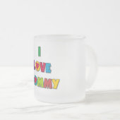 Ik hou van mammie T-shirts en cadeaus Matglas Koffiemok (Voorkant rechts)