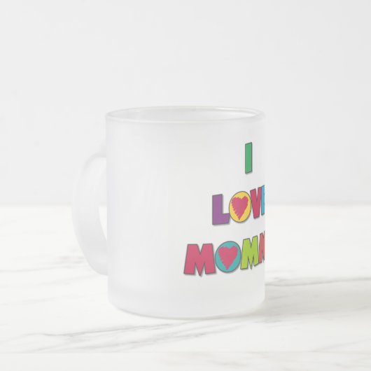Ik hou van mammie T-shirts en cadeaus Matglas Koffiemok (Voorkant links)