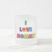 Ik hou van mammie T-shirts en cadeaus Matglas Koffiemok (Center)